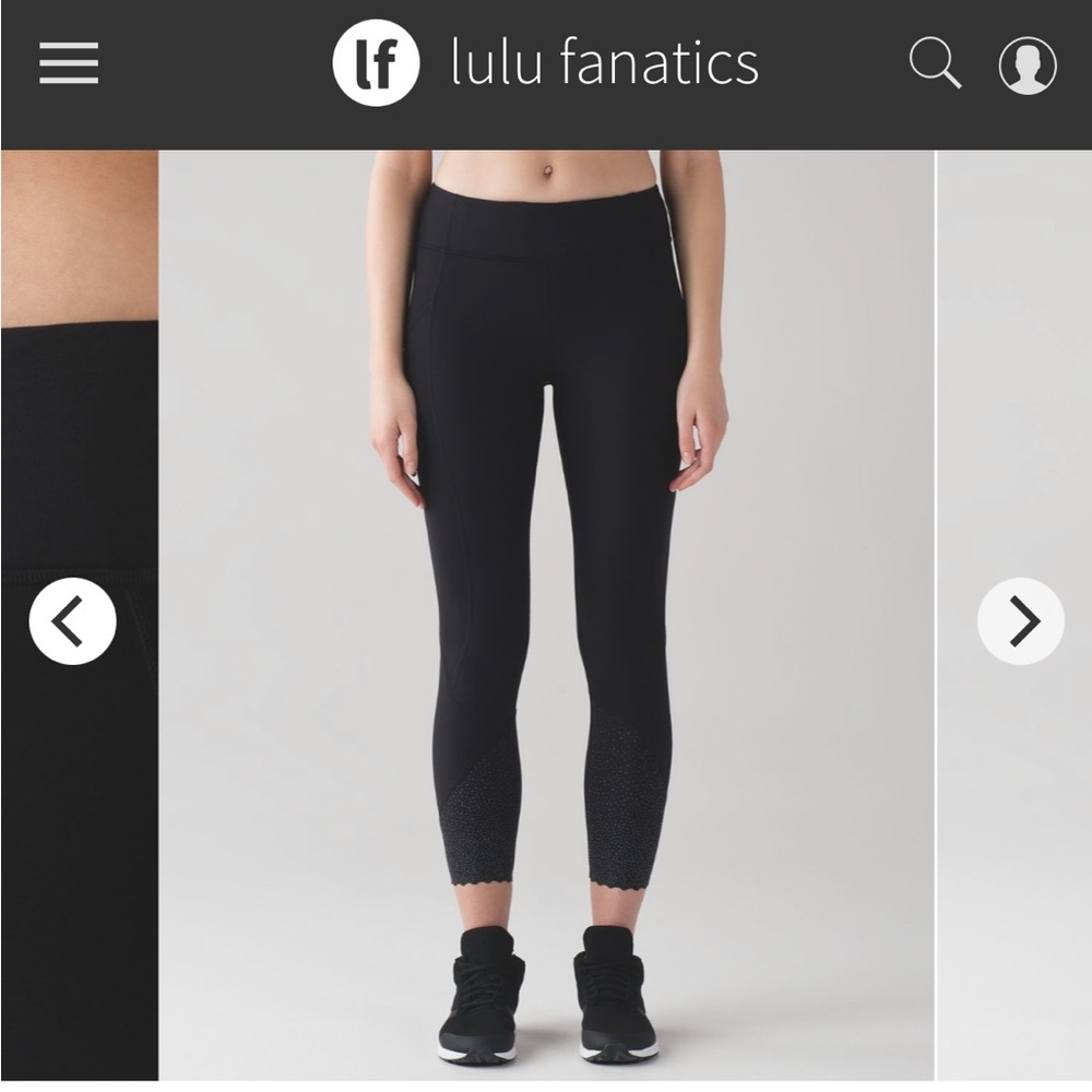 LULULEMON $148 Womens 4 Black Tight Stuff Tight II Brushed Leggings NN3